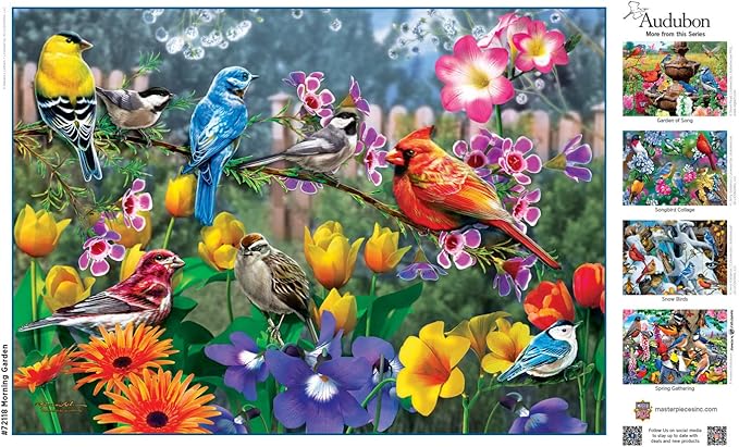 MasterPieces 1000 Piece Jigsaw Puzzle for Adults, Family, Or Youth - Morning Garden - 19.25"x26.75"