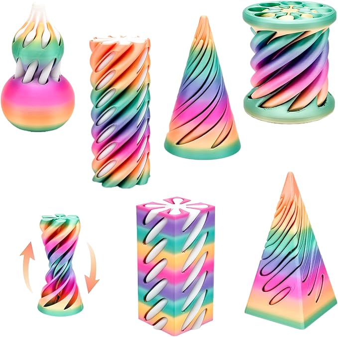 Valentines Day Gifts 6 Packs Impossible Cone,Impossible Cones passthrough Impossible Pyramid for Relaxing,Spiral Fidget Toy passthrough Impossible Cone,Birthday for Adults & Kids
