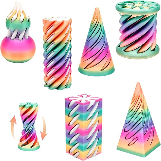 Valentines Day Gifts 6 Packs Impossible Cone,Impossible Cones passthrough Impossible Pyramid for Relaxing,Spiral Fidget Toy passthrough Impossible Cone,Birthday for Adults & Kids