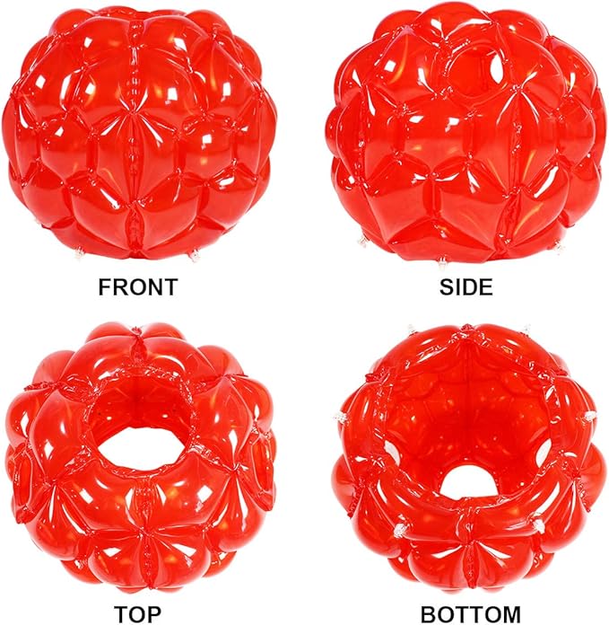 SUNSHINEMALL 2 Pack Inflatable Bumper Balls for Kids Giant Zorb Ball Sumo Balls Human Hamster Ball Bubble Balls for Adults Full Body Buddy Outdoor Toys for Kids(24" Red)