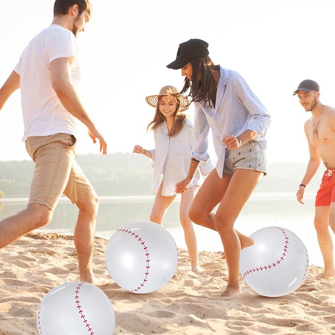 6 Pcs Giant Inflatable Footballs,16 Inch Blow Up Footballs Toys,Summer Pool Beach Balls,Sports Game Accessaries for Super Bowl Football Party Supplies,Indoor and Outdoor Use