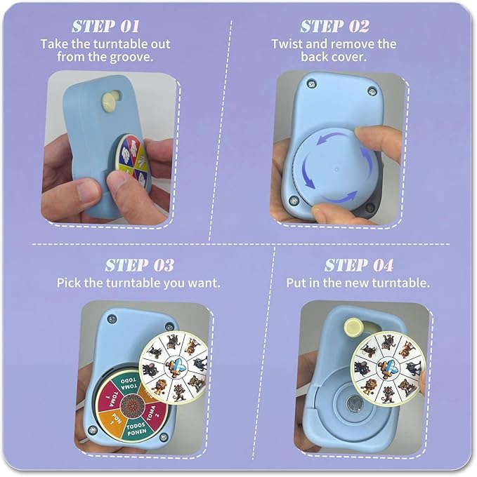 6 Games in 1 Spinner Toys for Party Rock Paper Scissors Kids Fun Christmas Toys White Elephant Gifts Party Game Fidget Toys for Teen Adult(Blue)