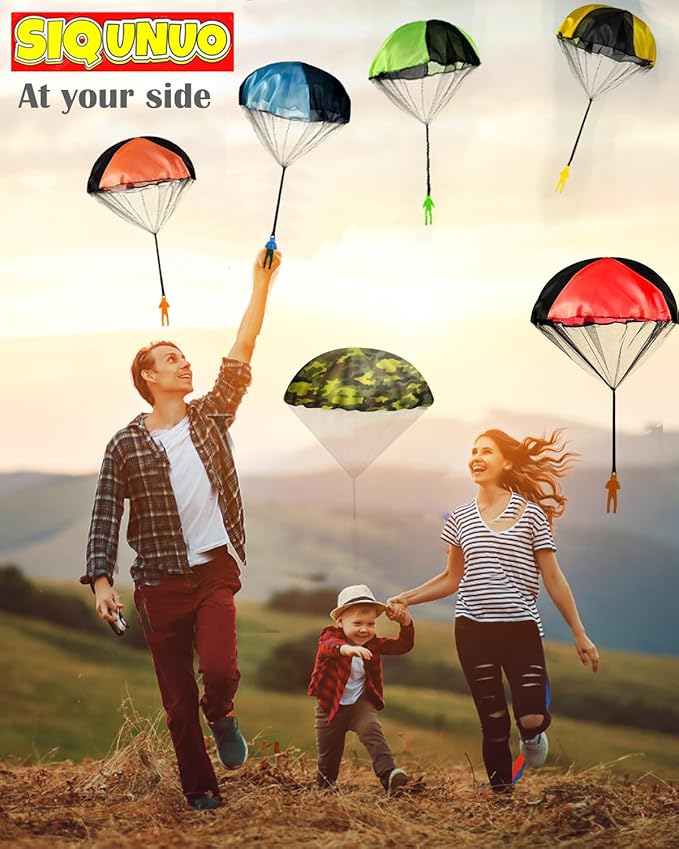 Parachute Toys for Kids, 6 Pack Tangle Free Outdoor Toys, Parachute Men for Kid, Small Toys for Kids Easterday, Halloween, Christmas, Birthday Gift, Unique Easter Basket Stuffers Idea 2026
