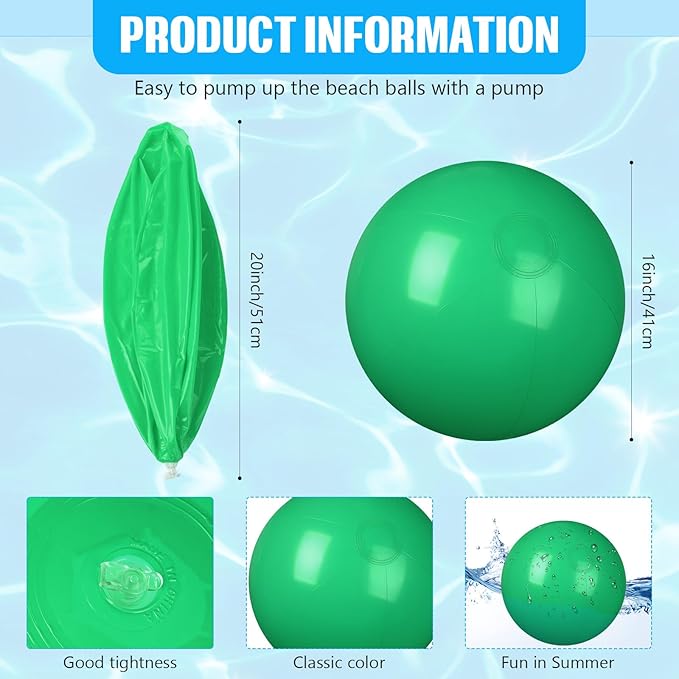 4 Pcs Inflatable Beach Ball 20 inch Swimming Pool Balls Summer Outdoor Decor Beach Balls Ornaments Floatable Ball for Swimming Pool Birthday Party Supplies