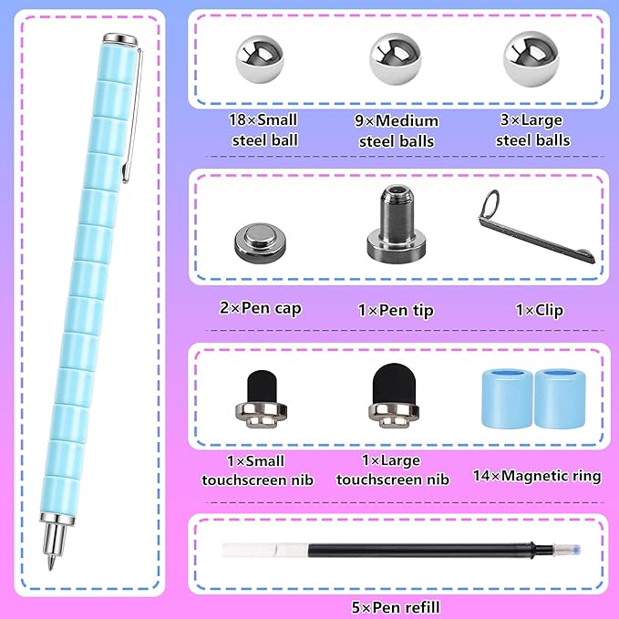 Fidget Pens Gifts for Teen Boys - Easter Basket Stuffers Desk Accessories for Men, Unique Birthday Gifts for Teenage Boys Girls, Cool Gadget Stuff Stress Relief Toys for Adults Office Worker Desk Toy