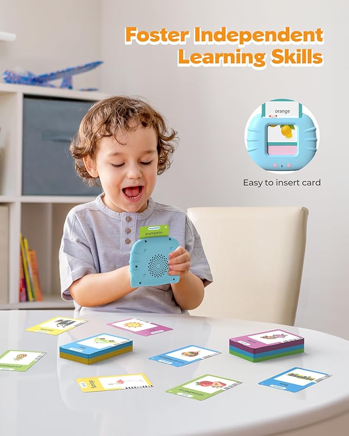 Airbition 510 Words, Talking Flash Cards for Toddler 1 2 3 4 Year Olds, Language Learning Tools, Pocket Speech Therapy Tools, Montessori Tools with 31 Themes, Children's Sensory Device