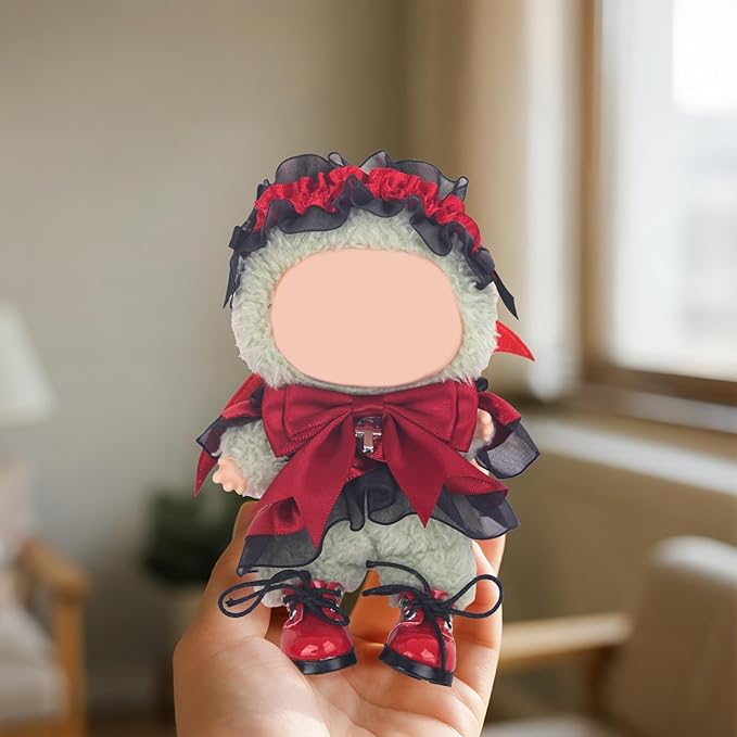 Used for Labubu Doll Outfit Clothes Designer Set,Compatible with Labubu Clothe Accessories for Doll (red - Halloween Dress)