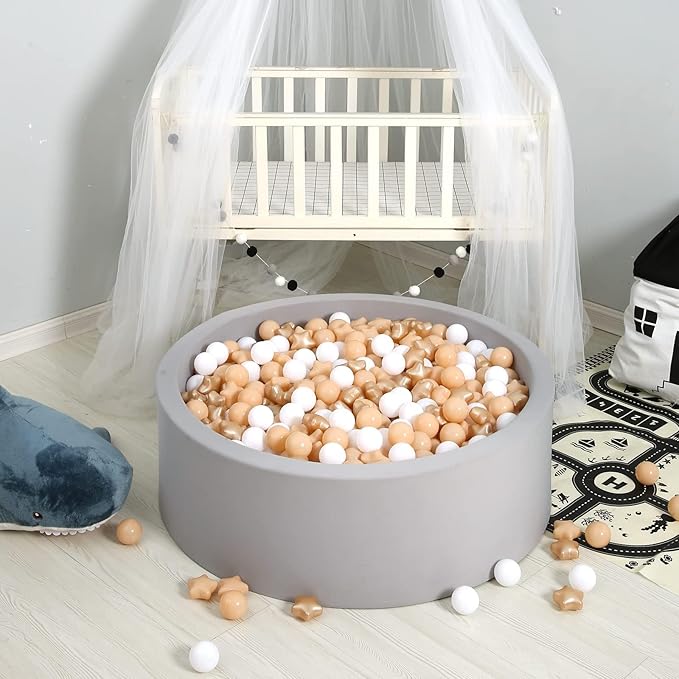 GOGOSO Ball Pit Balls for Toddlers Kids Plastic Balls for Ball-Pit Playpen Pool Baby Play Pastel BPA-Free Non Toxic Play Pastel Crush Proof Bal 50 100 200 500 1000 Count