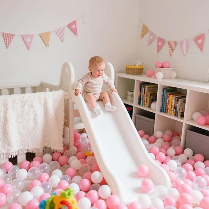 STARBOLO Ball Pit Balls for Toddlers Pack of 100 200 500 - BPA&Phthalate Free Non-Toxic Crush Proof Soft Plastic Balls for 1-5Years Old Toddlers Girl Kids Birthday Pool Playpen Tent Party