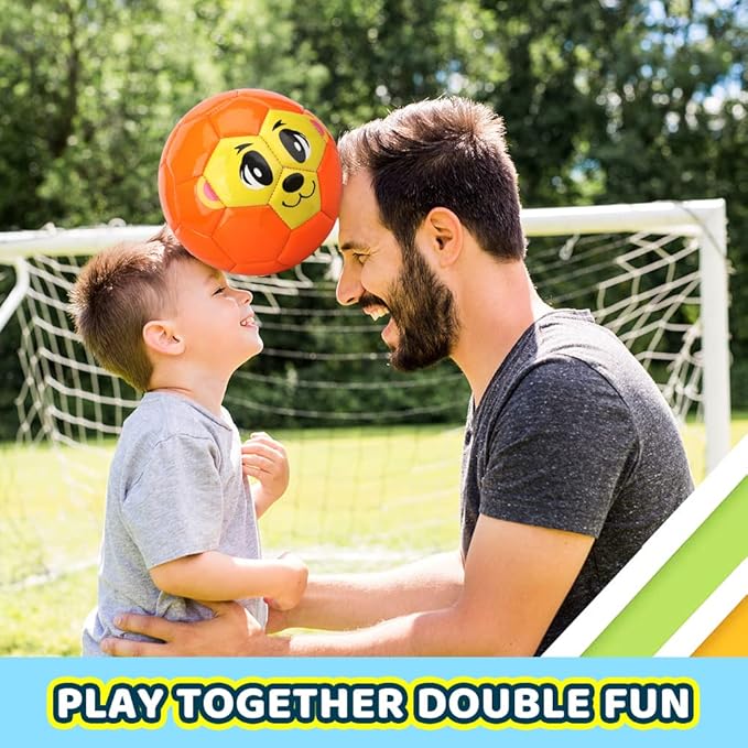Dilabnba Kids Mini Soccer Balls, 3PCS Toddlers Football Toys, Soft Sport Indoor Outdoor Ball for Girls Boys 3-8 Years Old with Pump, Parties and Operation Christmas Child Shoebox