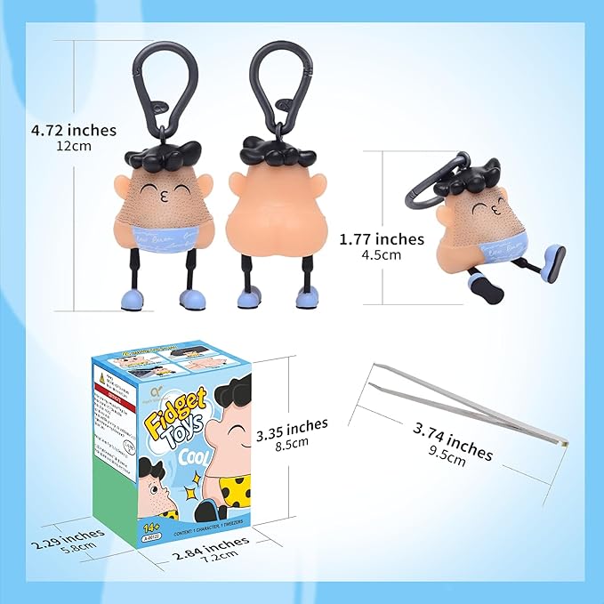 Kiss Fun Hair Pulling Fidget Toys,Trichotillomania Pop Fidgets,Gag Novelty, Skin Picking Stress Relief Anti Anxiety and Venting Novelty Toys for 14+ Ages Birthday Party Favors