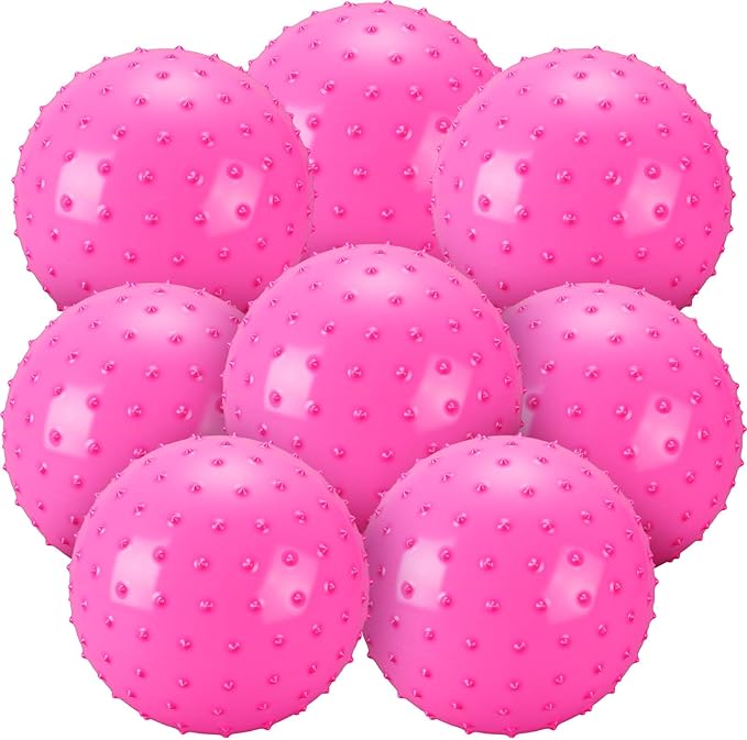 Bouncy Spiky Sensory Ball - Inflatable Massage Stress Fidget Toy Playground Balls for School Party Favors Outdoor Indoor