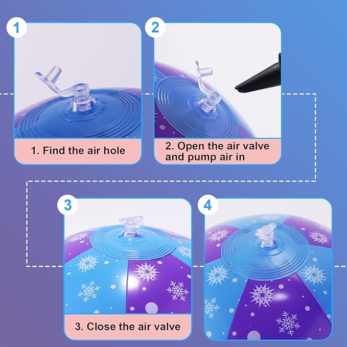 12pcs Inflatable Beach Balls, 8.66in Purple & Blue Snowflake Frozen Blow up Beach Ball Summer Large Big Jumbo Giant Pool Water Toys for Kids & Toddlers Outdoor Activity Party Supplies Decoration
