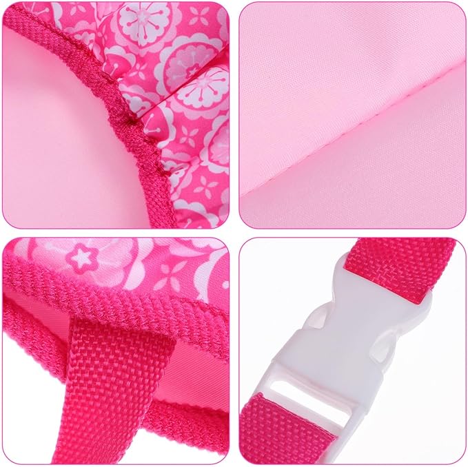 18 Inch Baby Doll Carrier - Pink Cotton Adjustable Strap for Little Girls, Portable and Comfortable Doll Accessory for Travel and Play, Without
