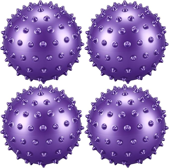Bouncy Spiky Sensory Ball - Inflatable Massage Stress Fidget Toy Playground Balls for School Party Favors Outdoor Indoor