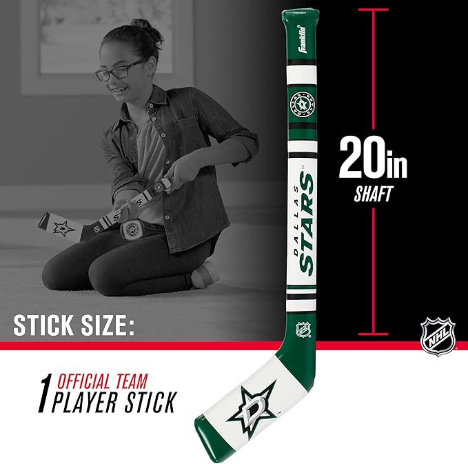 Franklin Sports NHL Team Mini Soft Hockey Stick Set - NHL Team Soft Foam Mini Hockey Stick and Ball - Great Toy for Kids