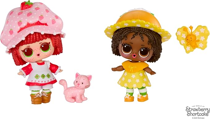 LOL Surprise Loves The World of Strawberry Shortcake Tots with Scented Dolls, Pets, and Transforming Strawberry House Playset – Gift for Kids Ages 4+
