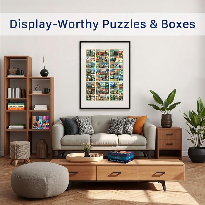 National Parks (#9) – 1000 Piece Jigsaw Puzzle for Adults | Premium European Blue Board | Satin Low-Glare Finish | Ribbon Cut | Bonus Poster | Display-Worthy Box | Printed in USA | Final Piece Puzzles