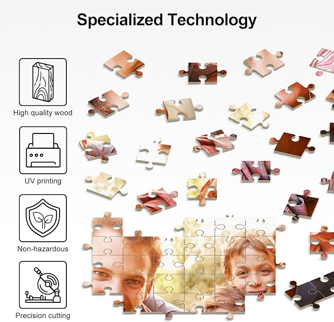 Make a Puzzle from a Photo, Personalized Jigsaw Puzzles 1000 Pieces, Picture Puzzle Custom for All Ages, Perfect for Christmas and Family Fun, Make Your Picture Puzzles with RoyAroma (29.5 * 19.5 in)