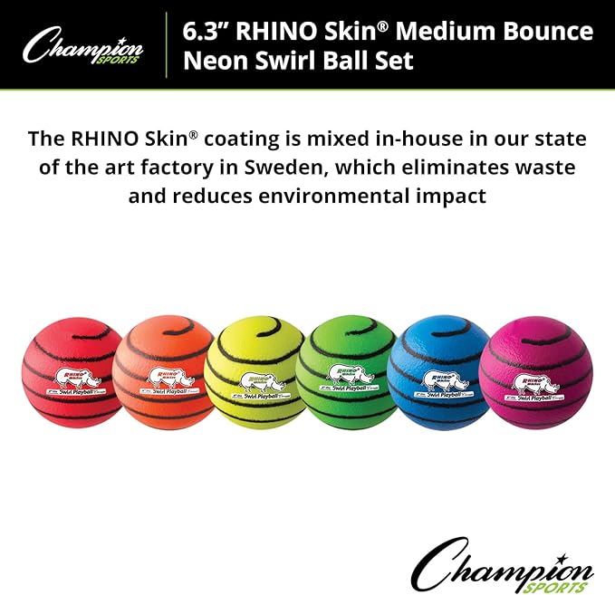 Champion Sports Rhino Skin Medium Bounce Dodgeballs