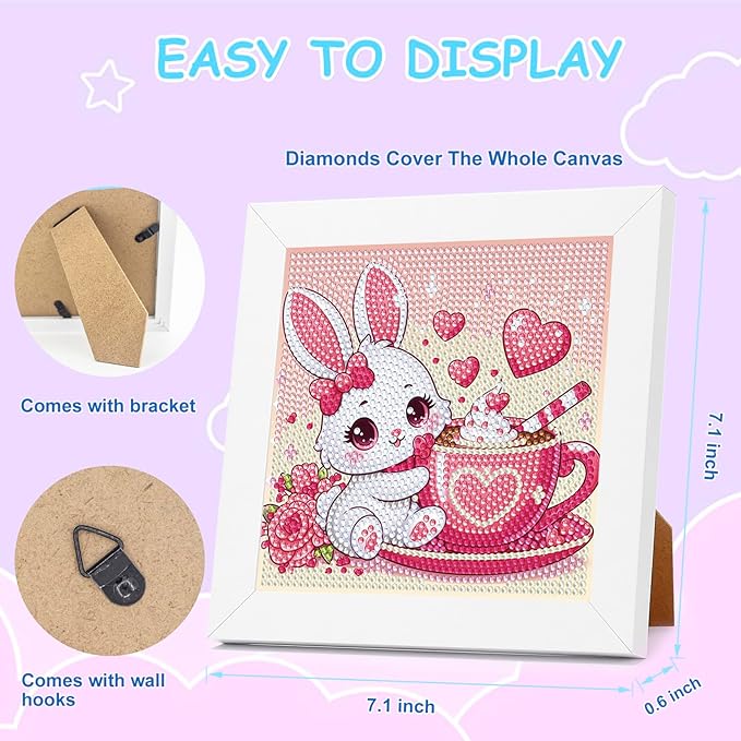 Nardoll Diamond Art Kits - Arts and Crafts - Diamond Art Painting with Wooden Frame - GEM Art for Girls Boys Adults Beginners Home Wall Decor Gifts