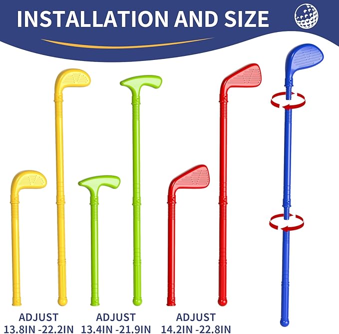 Toddler Golf Set Toys for Kids, Kids Toddler Golf Clubs with 7 Balls, Putting Mat & Golf Board, Toys Gifts for 3 4 5 6 Year Old Boys, Christmas Birthday Gifts for 3 4 5 6 Year Old Boy Kids