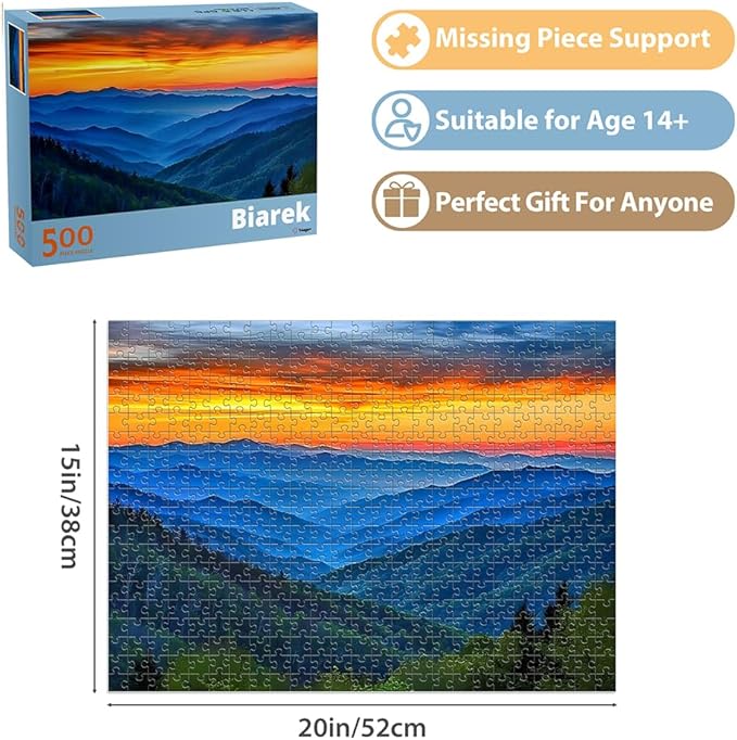 Jigsaw Puzzles 500 Pieces for Adults Puzzle Landscape Challenging Puzzle for Teens Elderly Natural Scene Hard Puzzles Great Gift for Friends Family Activity Fun Puzzle Games Toys 20.5"X15"