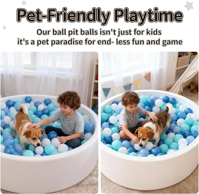 STARBOLO Ball Pit Balls for Toddlers Phthalate Free BPA Free Non-Toxic Crush Proof Play Balls for Toddlers Kids Pool Playhouse Pack of 100 200 500