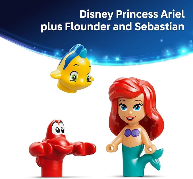 LEGO Disney Princess Ariel's Magical Mini Palace Building Toy - Little Mermaid Toys & Playset for Girls & Boys, Ages 5+ - Disney Gifts for Kids - 43285