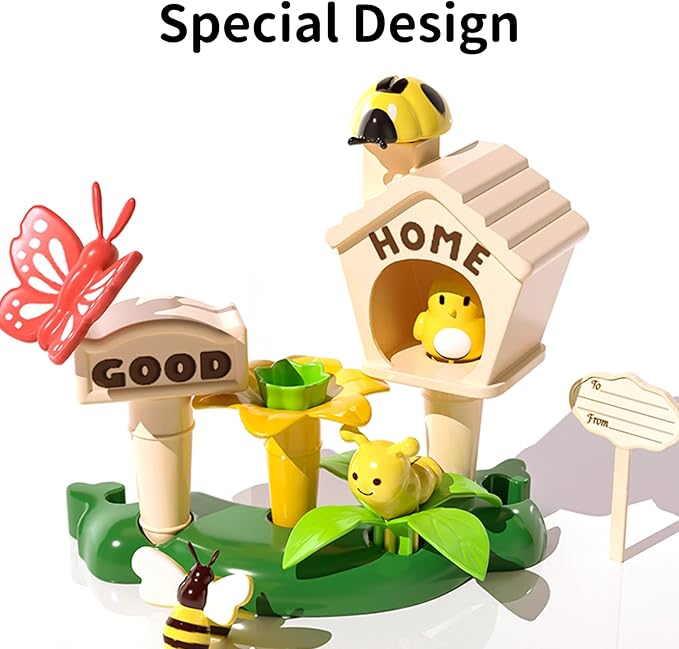 TEMI 224 PCS Flower Garden Building Toys for Girls Toys, Educational STEM Toy and Preschool Garden Play Set for Toddlers 3 4 5 6 7 8 Year Old Kids Boys Girls, Flower Stacking Toys for Kids Age 3-8