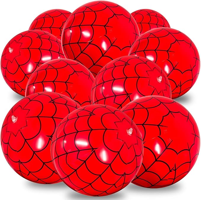 OU RUI 10 Packs Beach Balls Inflatable Pool Toys for Kids Summer Pool Toys Adults Kids Birthday Party Favors Luau Summer Beach Water Games Beachball Party Decor