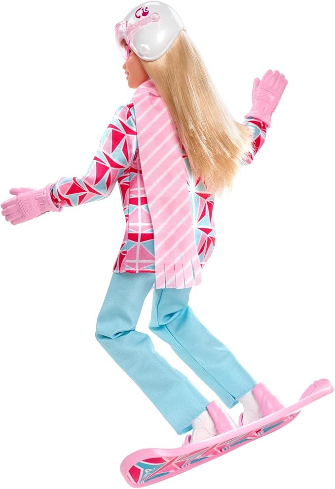Barbie Snowboarder Fashion Doll, Winter Sports Theme with Blonde Hair, Jacket, Pants & Snowboard Accessories