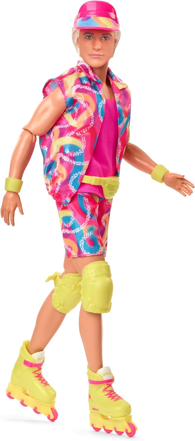 Barbie Ken® Barbie Movie Doll Collectible Doll Wearing Retro Skating Outfit and Roller Skating JBJ51