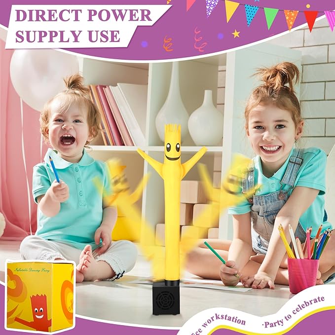 Poen Easter Gifts for Kids Mini Wacky Waving Inflatable Tube Guy with Blower Gag Toy Gift Inflatable Tube Man Birthday Desktop Decor Dancing Blow up Man for Office Party Decor(Lively)