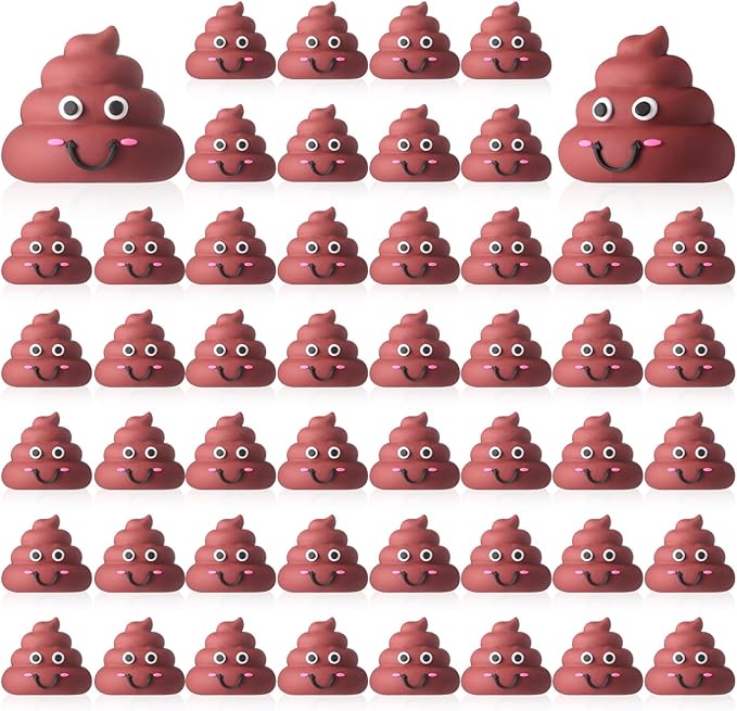 200 Pcs Mini Poop Figurine Tiny Statue Small Poop Figures Toys Fake Classic Brown Toys for Gift Bag Fillers Halloween Egg Fillers Prank Hide and Seek Props Party Supplies Gifts