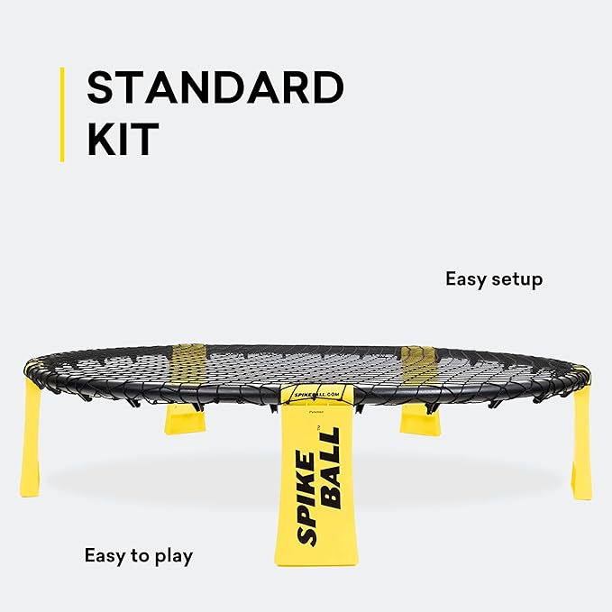 Spikeball The Original Kit 1-Ball Game Set - Outdoor, Yard & Camping Games - Includes Ball, Net, Drawstring Bag & Rulebook Set