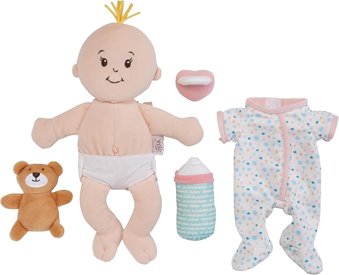 Manhattan Toy Wee Baby Stella Sleepy Time Scents Soft Doll Set, 12",Peach