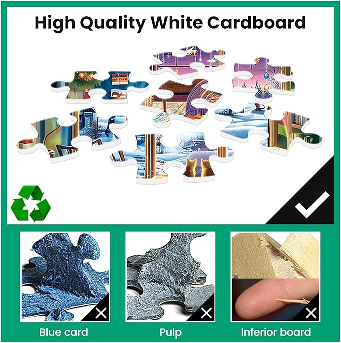 500 Pieces Puzzles for Adult Jigsaw Puzzle 500 Piece Puzzle Elderly Puzzles Snow Cat Puzzle Gift for Mom Dad Family Friend Family Activity Games Home Decor Wall Art 20.5x15IN