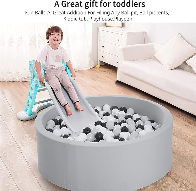 STARBOLO Ball Pit Balls for Toddlers Pack of 100 200 500 - BPA&Phthalate Free Non-Toxic Crush Proof Soft Plastic Balls for 1-5Years Old Toddlers Girl Kids Birthday Pool Playpen Tent Party