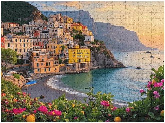 Amalfi Coast- 500 Piece Jigsaw Puzzle for Adults - Challenging Puzzle Perfect for Game Nights - Finished Size is 20.5 x 15 -Gift for Christmas, Anniversary, Birthday,Family