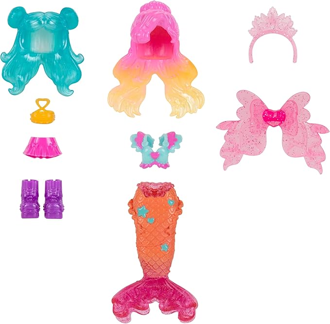 Royale High 3” Light Mermaid Fashion Doll - 1 Figure with 9 Fashion Accessories - Virtual Item Code Included - Series 3 - Ages 5+