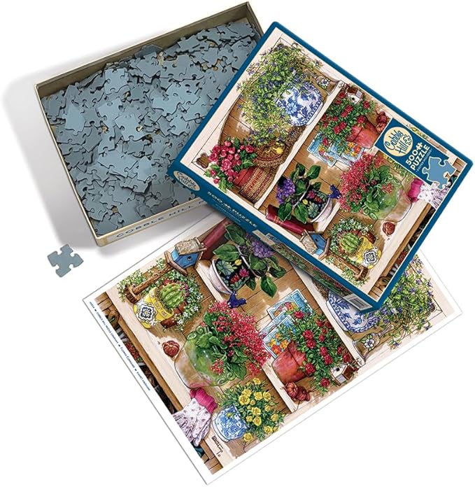 Cobble Hill 500 Piece Puzzle - Flower Cupboard - Sample Poster Included