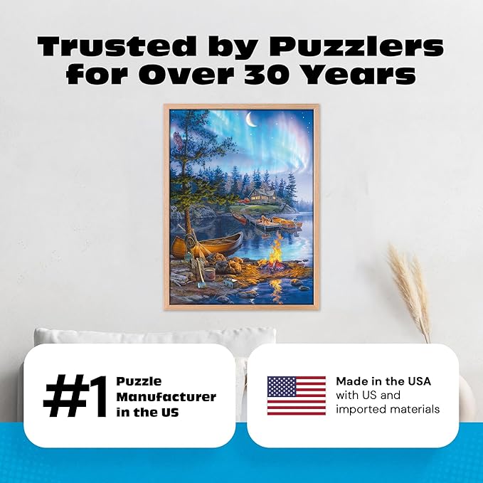 Buffalo Games – Darrell Bush - Magical Moonlight - 1000 Piece Jigsaw Puzzle Colorful Puzzle for Adults – Precision-Cut Pieces, Beautiful Artwork, and Hours of Relaxing Fun