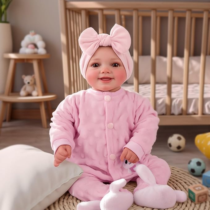 BABESIDE Drink and Wet Reborn Baby Dolls Girl – 17 Inch Lifelike Handmade Soft Vinyl Baby Doll, Can Drink & Pee, Real Life Baby Doll with Accessories, Gift for Girls Age 3+ Pretend Play & Collection