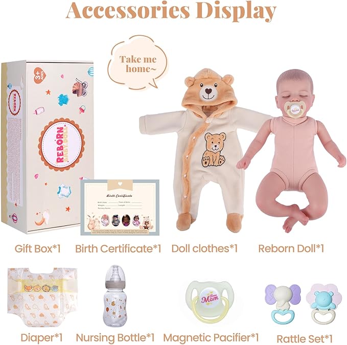 BABESIDE Lifelike Reborn Baby Dolls Boy - 20 Inch Realistic Newborn Baby Doll with Poseable Body, Real Life Baby Dolls with Accessories for 3+ Year Old Girls Gifts, Pretend Play, Collection