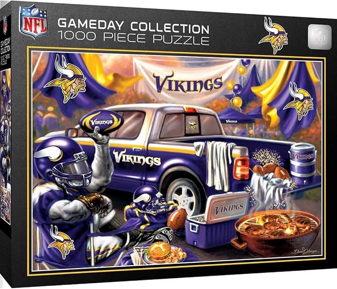 MasterPieces - 1000 Piece Jigsaw Puzzle, NFL Minnesota Vikings, Fun for Adults and Family, Non-Glare Finish, 19.25"x26.75"