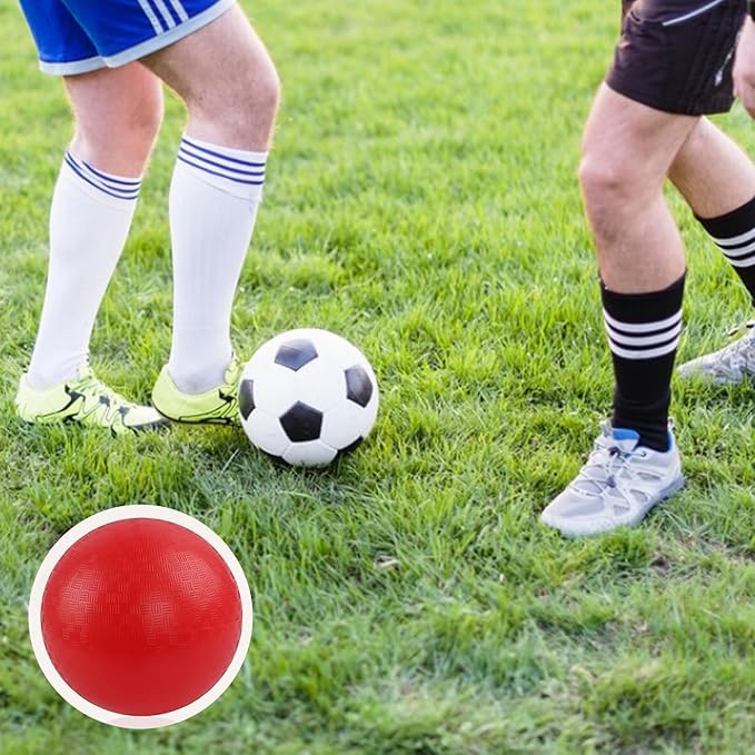 24Pcs Playground Balls 6 Inch Kick Ball Red Dodgeball Bouncy Inflatable Ball Playground Ball Bulk for All Groups,Dodgeball,Handball,Indoor/Outdoor Game, Picnic,Yoga