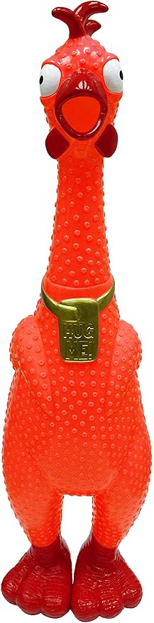 Animolds Hug Me Giant Rubber Chicken- Huge Stress Relief Screaming Chicken Toy | Screams Up to 45 Seconds- Novelty Gag and Prank Toys | Funny Toys Gifts for Christmas Stocking Stuffers for Kids Adult