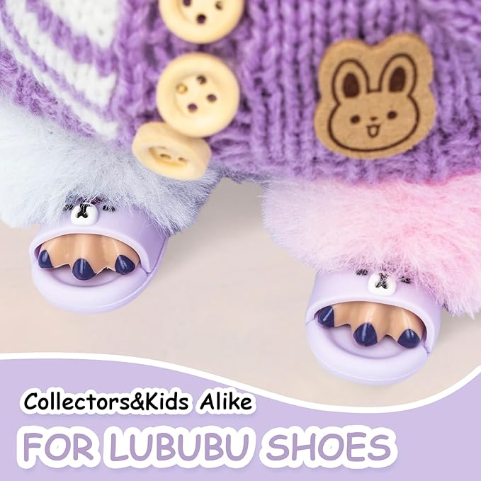 Summer Sandals for Dolls Open Toe Slippers, Cute Accessories for Photography, Display & Collectors Age Limit 15 （Purple）