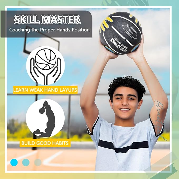 Basketball Training Equipment for Youth Size 6/5, Basketball Shot Trainer with Hand Position